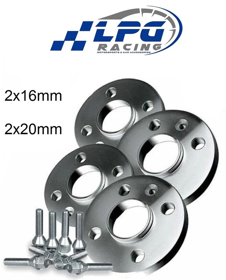 KIT 4 DISTANZIALI RUOTA FIAT SEICENTO 4X98 C.58.1 16mm+20mm CON BULLONI - Immagine 2 di 4