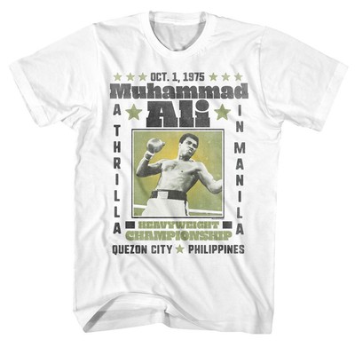 Muhammad Ali Boxing Champ Thrilla In Manila Adult T Shirt