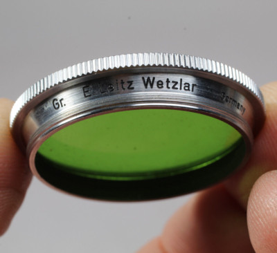 LEICA E LEITZ WETZLAR 36MM GREEN FILTER W CASE CLEAN GLASS