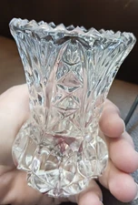 Vintage Zajecar 24% Lead Crystal  4 3/4" Bud Vase Yugoslavia