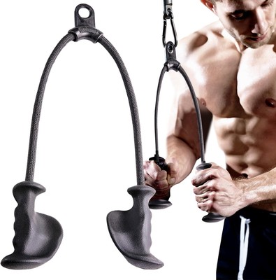 KKH Tricep Pull Down Attachment with Ergonomic Anti-Slip Handles, Tricep Rope Ca