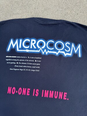 Vintage 90s Microcosm No One Is Immune Video Game T-Shirt XL