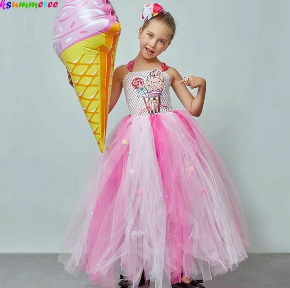 NEW BEAUTIFUL Girls Princess Ice Cream Sweet Candy Tutu Fancy Dress Costume NEW BEAUTIFUL Girls Princess Ice Cream Sweet Candy Tutu Fancy Dress Costume