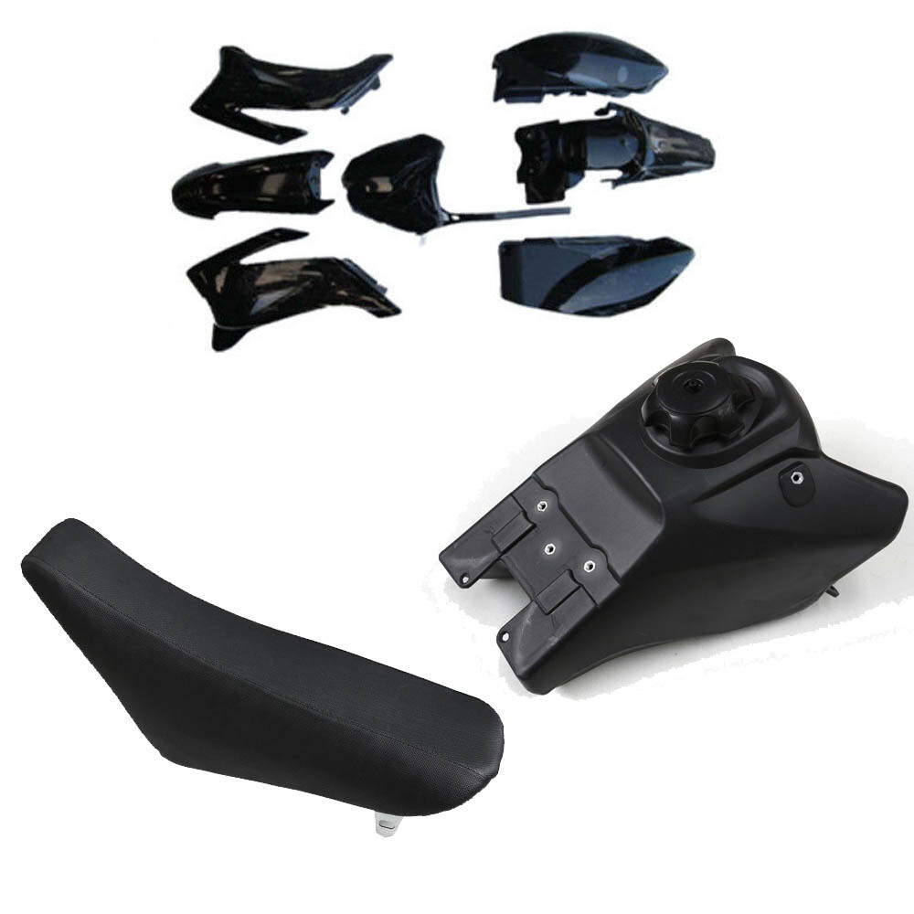 Black Plastics Guards Seat Fuel Fuel Tank For Yamaha TTR110 Pit Dirt Bike SSR140