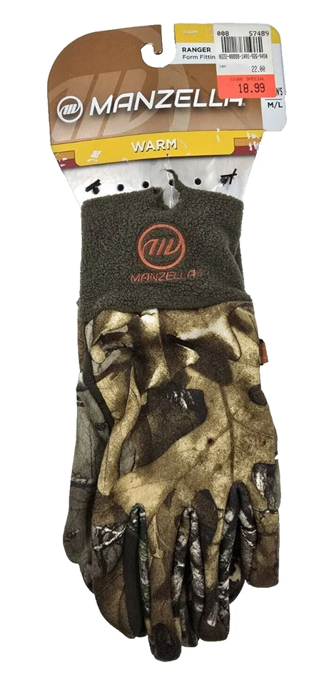 Manzella Men's Gloves Size MEDIUM/LARGE Ranger Hunting Gloves Winter Gloves READ - Image 3 of 4