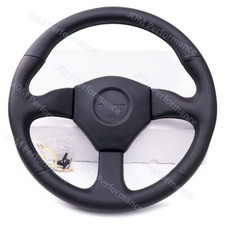 350mm14inch Jdm Deep Cone 70mm Leather Classic Sport Steering Wheel