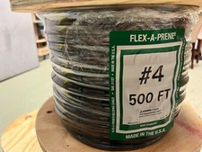 Black 4 gauge AWG industrial flexible welding / battery cable