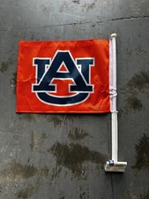 Set of 2 NCAA University of Auburn Tigers 18" Car Flag-NEW