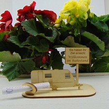 Camper Moderner Wohnwagen Holz Geschenk Ziel erreicht Willkommen im Ruhestand