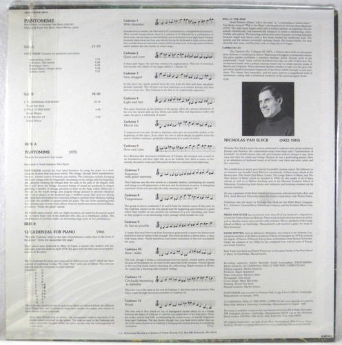 SEALED MNEMOSYNE DIGITAL 1985 Nicholas & Trudi Van Slyck PANTOMINE Witten MN-9 - Imagen 3 de 3