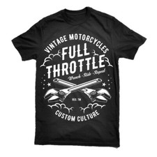 T Shirt Vintage Motorcycle Biker Classic Tee Bike Retro garage Top Motor S-3XL