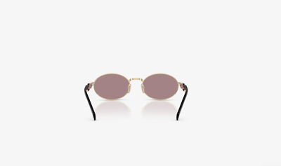 Prada 65ZS ZVN20I 55 Pale Gold Light Purple Brown Sunglasses PR65ZS Prada PR 65ZS L (55 - 20) with Violet lenses and Gold frame  main image 2
