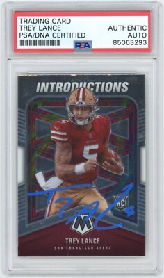 Trey Radel Signature Trey Lance 2021 Autographed Mosaic Rookie Signed #I-3 Introductions ...