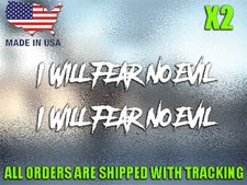 2 I Will Fear No Evil Vinyl Decal Sticker Jdm Euro Car Truck Kdm Usdm Diesel