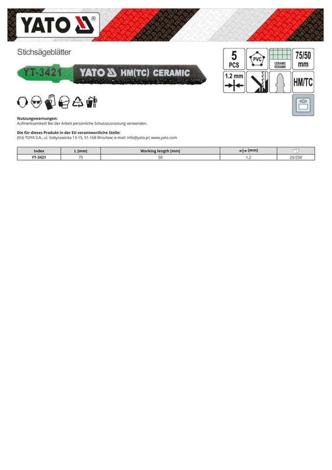 Stichsägeblatt Stichsäge Sägeblatt für Keramik Bosch - Bild 3 von 3