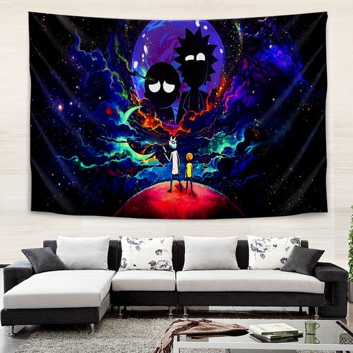 Rick and Morty Tapestry Wall Hanging Cloth Background Home Photography Props New - Picture 4 of 35