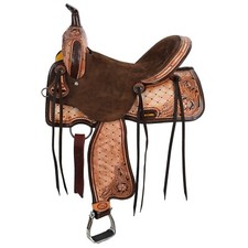 Barrel Saddle- ROUGHOUT- 15", 16"