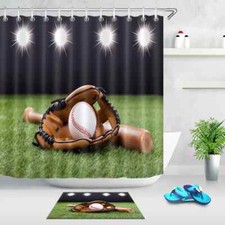 Energy Movement Waterproof Bath Polyester Shower Curtain Liner Water Resistant