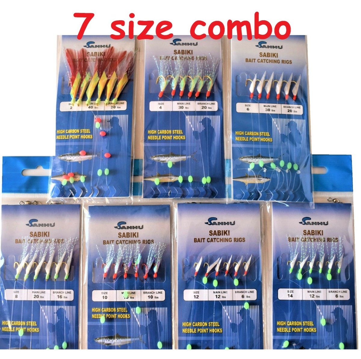 Sabiki, Esche Da Pesca Morbide Con 6 Ganci, Per - Foto 8