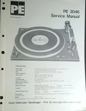 Dual PE 3046 Turntable Service Manual Record changer Pioneer Thorens BIC