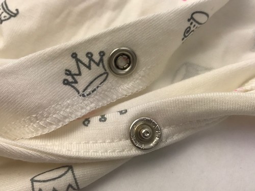 Juego de 2 Traje de dormir Lait Ette Kate Mack corona bebé crema recién nacido - Imagen 6 de 9