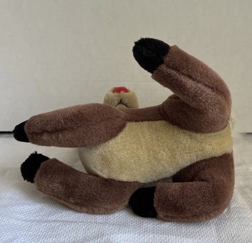 Vintage 9” RUDOLPH The Red Nosed Reindeer Plush Plastic Nose,Eyes Black Paws CM - Picture 6 of 6