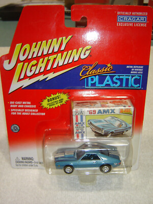 Johnny Lightning Classic Plastic BLUE 1969 AMC AMX 1/64