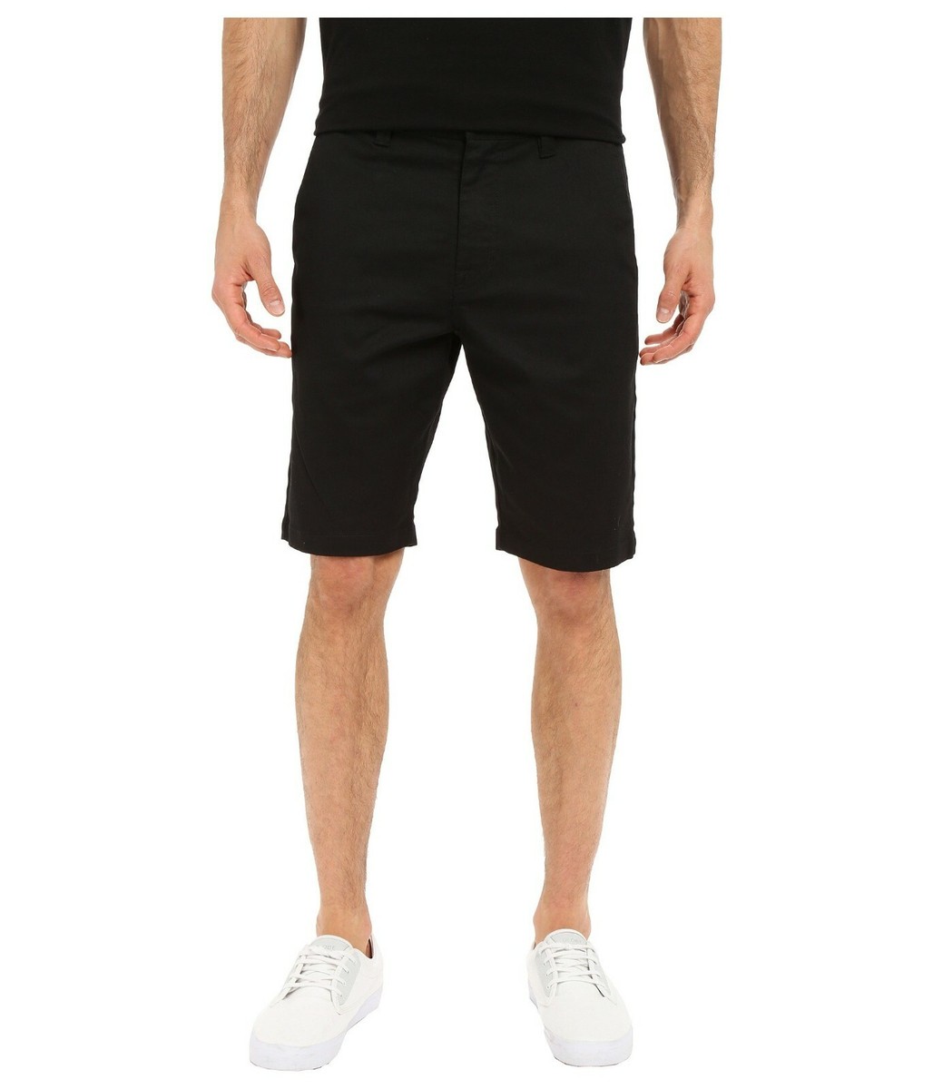 Volcom Men's Frickin Modern Stretch Chino Shorts - Black, 21" Outseam, Made With Recycled Materials