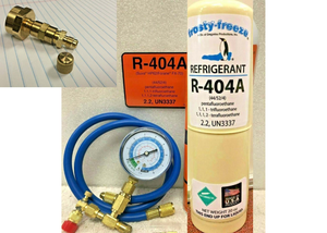 R404a 404a R 404 Recharge Kit 20 Oz Kit W Check Charge It Gauge Hose Ebay