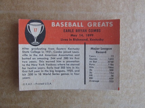 1961 FLEER BASEBALL CARD SINGLES COMPLETE YOUR SET PICK CHOOSE UPDATED 8/19 - 第 33/287 張圖片