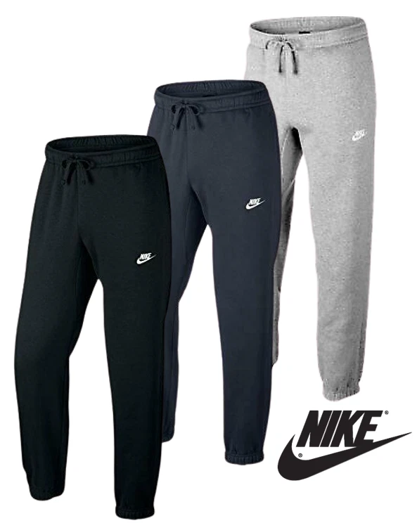 Nike Joggers Mens Club Pants Fleece Sweat Bottoms Navy Blue Size