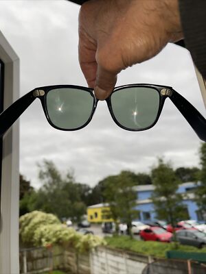 RAY-BAN B&L U.S.A WAYFARER II SHINY BLACK G-15 GLASS 5024 VINTAGE
