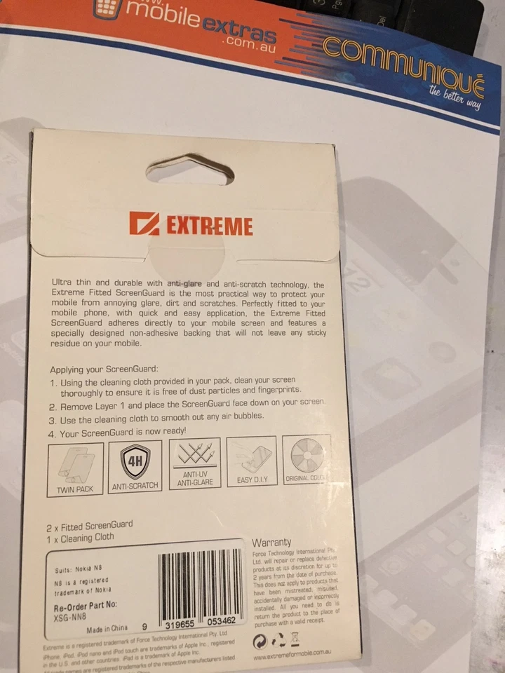 Screen Guard Protector - Clear Twin Pack for Nokia N8 XSG-NN8 Brand New & Sealed - Image 2 of 2