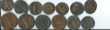 13 ANCIENT COINS  UN IDENTIFIED