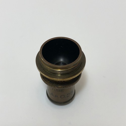 VINTAGE SPENCER BRASS OBJECTIVE LENS MICROSCOPE - Picture 7 of 7