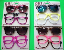 FUN JUNIORS OR KIDS INTERCHANGEABLE SUNGLASSES YOU CHOOSE ONE SET NEW