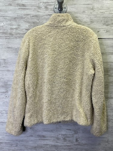 Pendleton Sherpa Jacket Womens M Oatmeal Deep Pile Full Zip Sweater - Picture 13 of 15