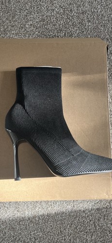 River Island Wide Fit Black Knitted Boots Size 5 BNWT - Picture 3 of 10