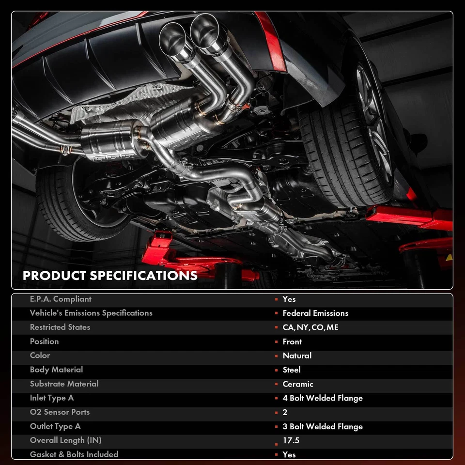 Nuevo convertidor catalítico para Audi A4 A4 Quattro 2005 2006 2007 2008-2009 L4 2,0 L Foto 3 de 4