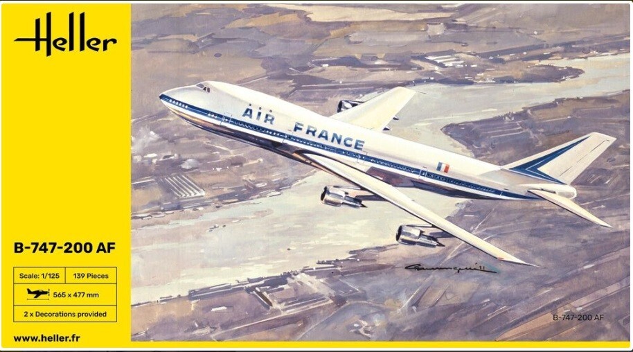 Heller 80459 1:125th scale Boeing 747 B-747 200 AF