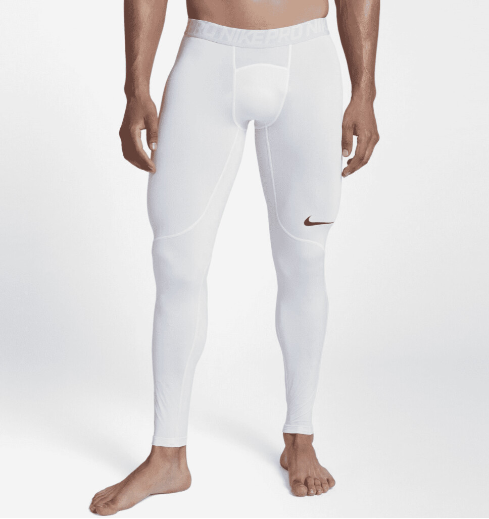 white nike compression pants