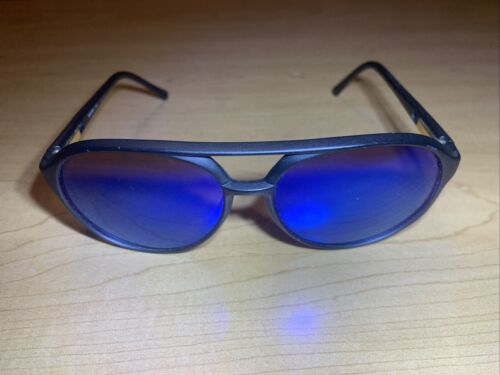 REVO Sunglasses Grand Venture 800/001 Polarized Black Frame Blue Mirrored France