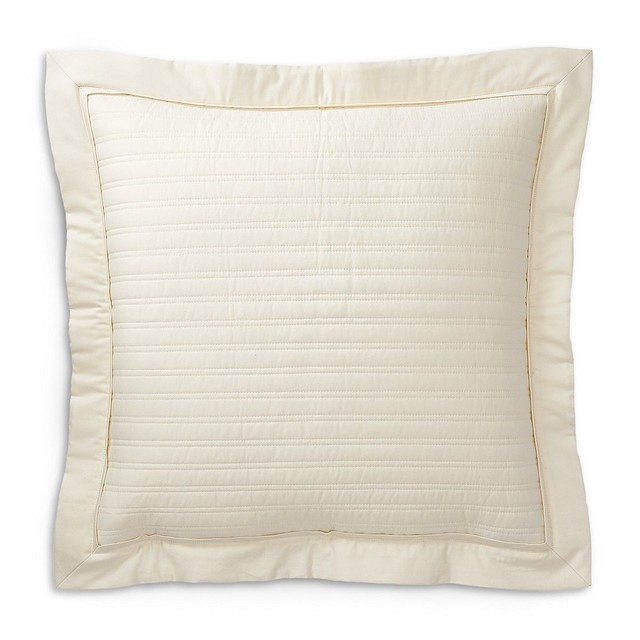 Ralph Lauren Reed Quilted Euro Pillow Sham in Hollywood Cream eBay