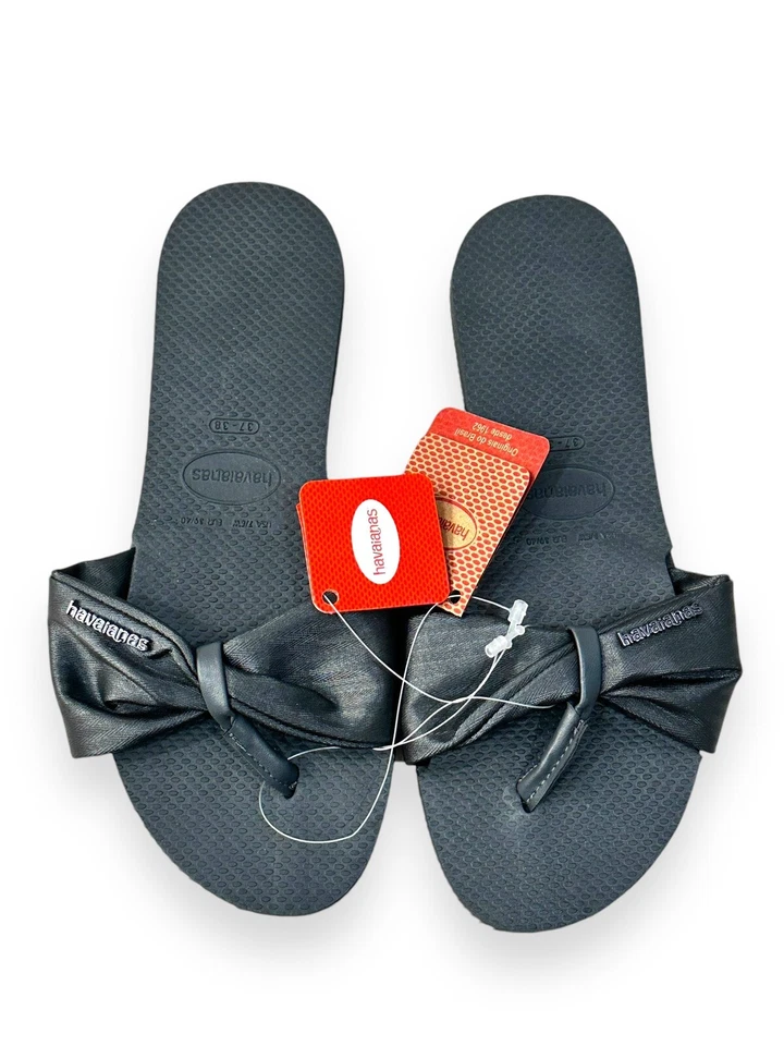 Sandalias clásicas Havaianas You St. Tropez chanclas negras para mujer 7/8 Foto 2 de 4