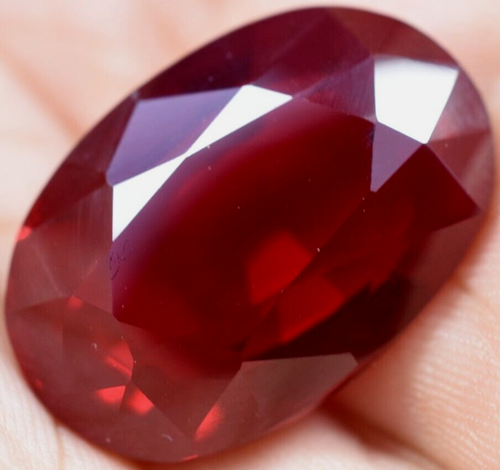 Natural 42.25 Ct Blood Red Ruby Mozambique GGL Certified Treated Gemstone - Picture 6 of 10