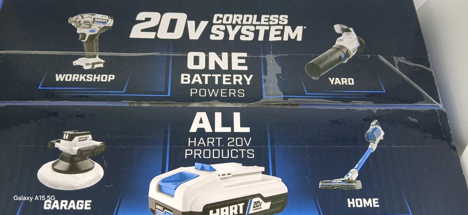 HART 3-Tool Combo Kit 1/2" Drill Driver 6-1/2" Circular Saw LED Light HPCK321B - Image 2 of 4