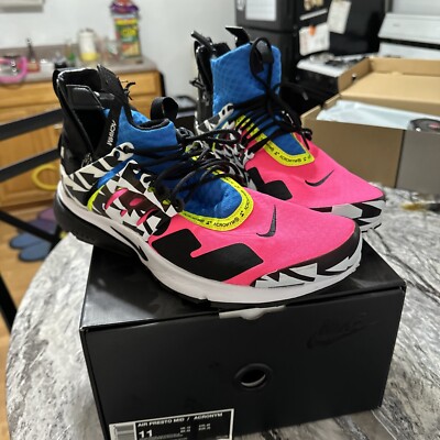 Size 11 - Nike Acronym x Air Presto Mid Racer Pink 888407200175| eBay