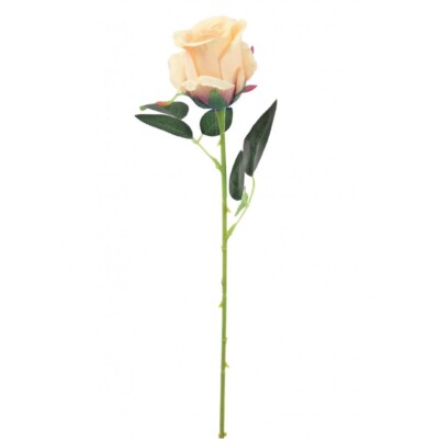 Seiden Celia Rose Kunstblumenstiel zitronenbraun (53 cm)