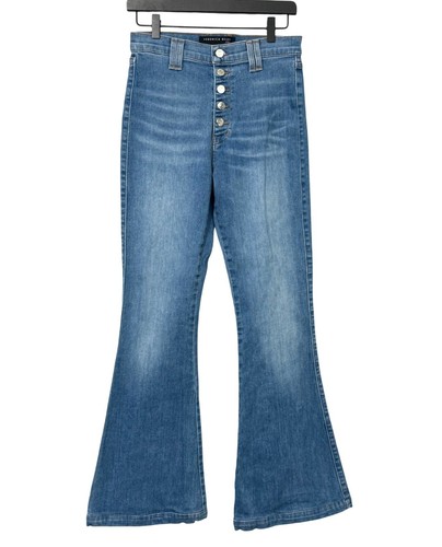 Veronica Beard Sheridan Bell Bottom Button Fly Jeans in Lakeshore Flare Size 29 - Picture 9 of 9