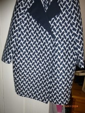 Penny Black Navy/white Mantello Coat